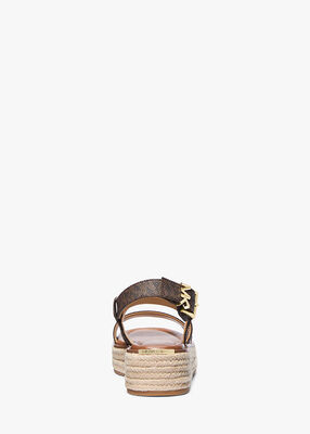 michael kors lynn signature logo platform espadrille sandal