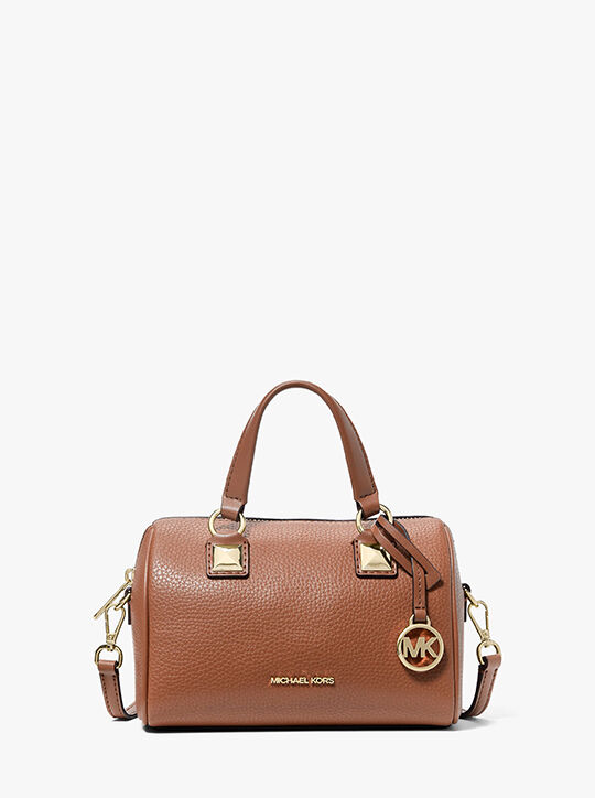 Grayson Small Pebbled Leather Duffel Crossbody Bag michael kors grayson small pebbled leather duffel crossbody bag