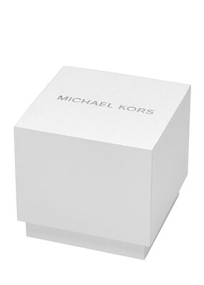 michael kors ساعة ليكسينغتون كبيرة الحجم بلون فضي