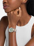 michael kors lexington pav  two tone watch