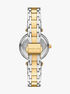 michael kors laney three hand two tone stainless steel watch set