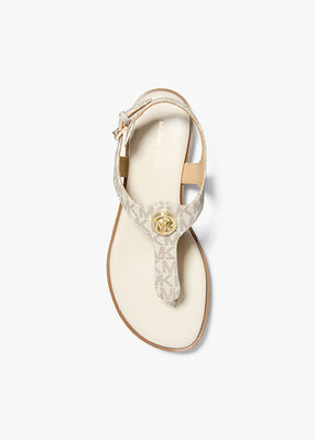 michael kors val signature logo thong sandal