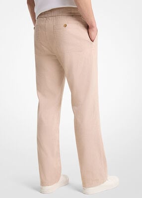 michael kors linen and cotton blend pants
