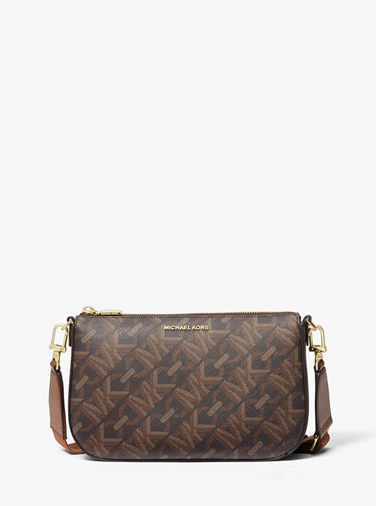 Parker Large Empire Signature Logo 2-in-1 Crossbody Bag, BRN