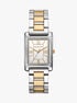michael kors essex two tone watch