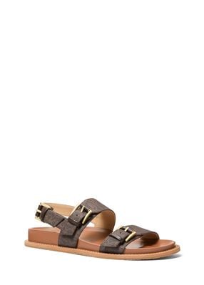 michael kors nia signature logo sandal