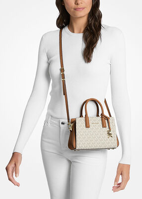 michael kors laila extra small signature logo crossbody bag
