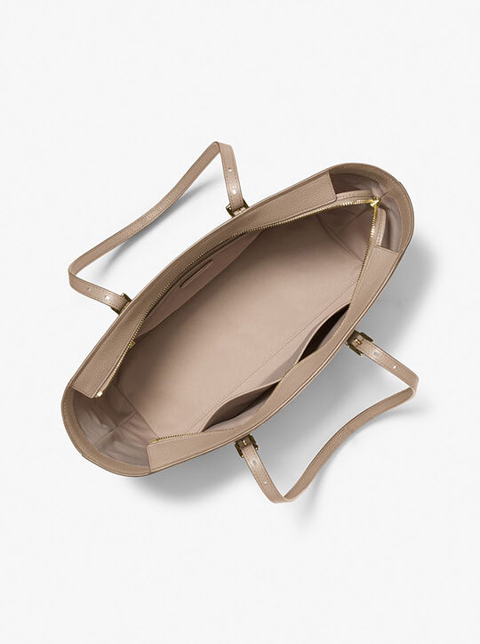 Quinn Large Pebbled Leather Tote Bag michael kors quinn large pebbled leather tote bag