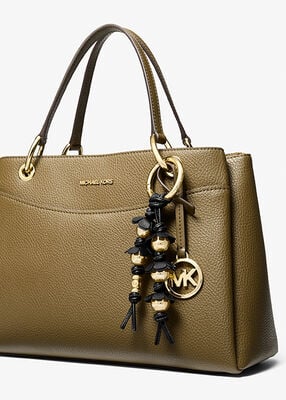 michael kors embellished floral bag charm