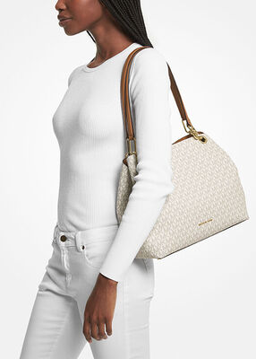 michael kors kensington large signature logo tote bag