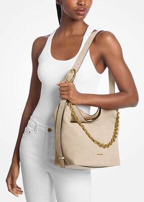 michael kors nolita large suede bucket tote bag