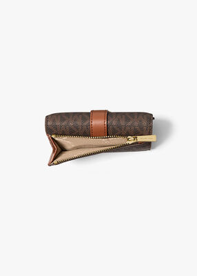 michael kors greenwich medium signature logo trifold wallet