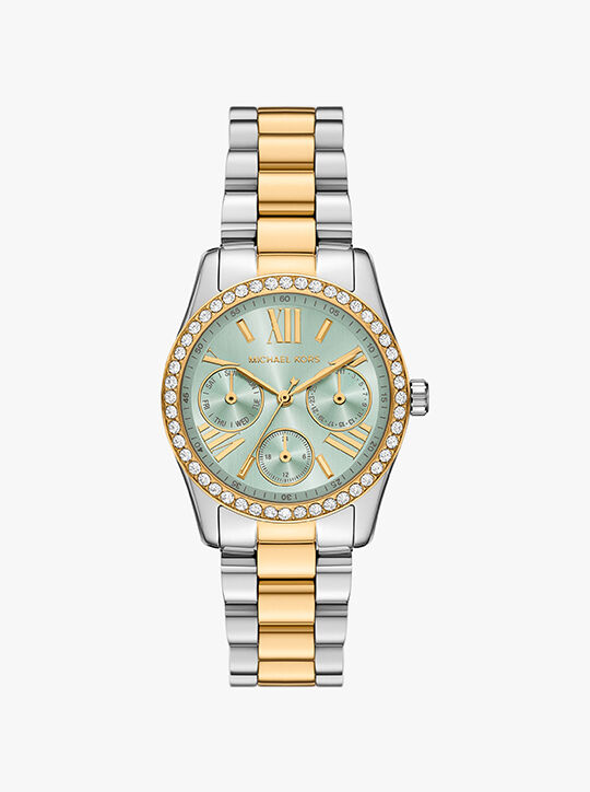 michael kors lexington pav  two tone watch