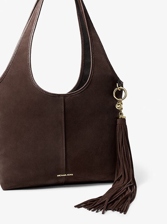 Suede Tassel Bag Charm michael kors suede tassel bag charm