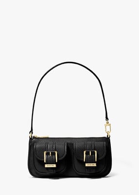 michael kors zoe small pebbled leather pochette