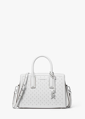 michael kors laila small studded leather satchel