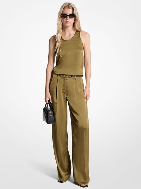 Drapey Satin Wide Leg Pants michael kors drapey satin wide leg pants