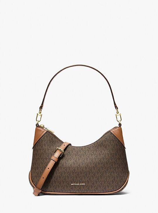 Jet Set Medium Signature Logo Convertible Crossbody Bag michael kors jet set medium signature logo convertible crossbody bag