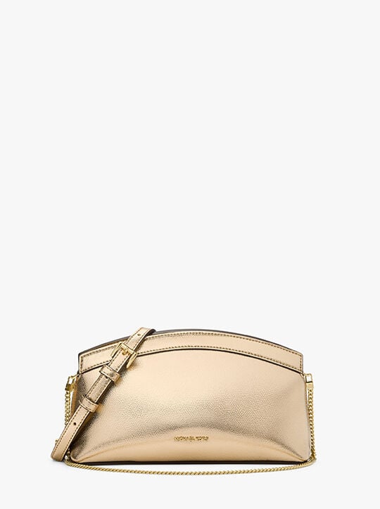 Athena Small Metallic Leather Convertible Clutch michael kors athena small metallic leather convertible clutch
